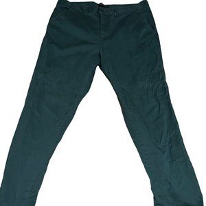 Mens Pacsun Slim Stretch Chinos (dark green) - 36W x 32L